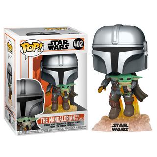 Funko  Figura POP Star Wars The Mandalorian Mando volante con jet pack 