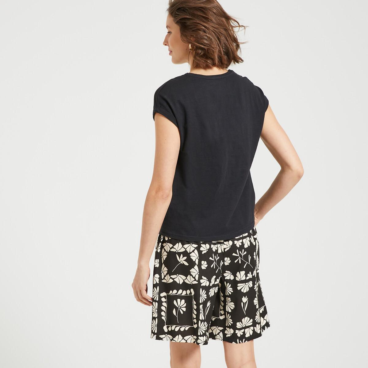 La Redoute Collections T-Shirt Scollo a V Pizzo Macramè  