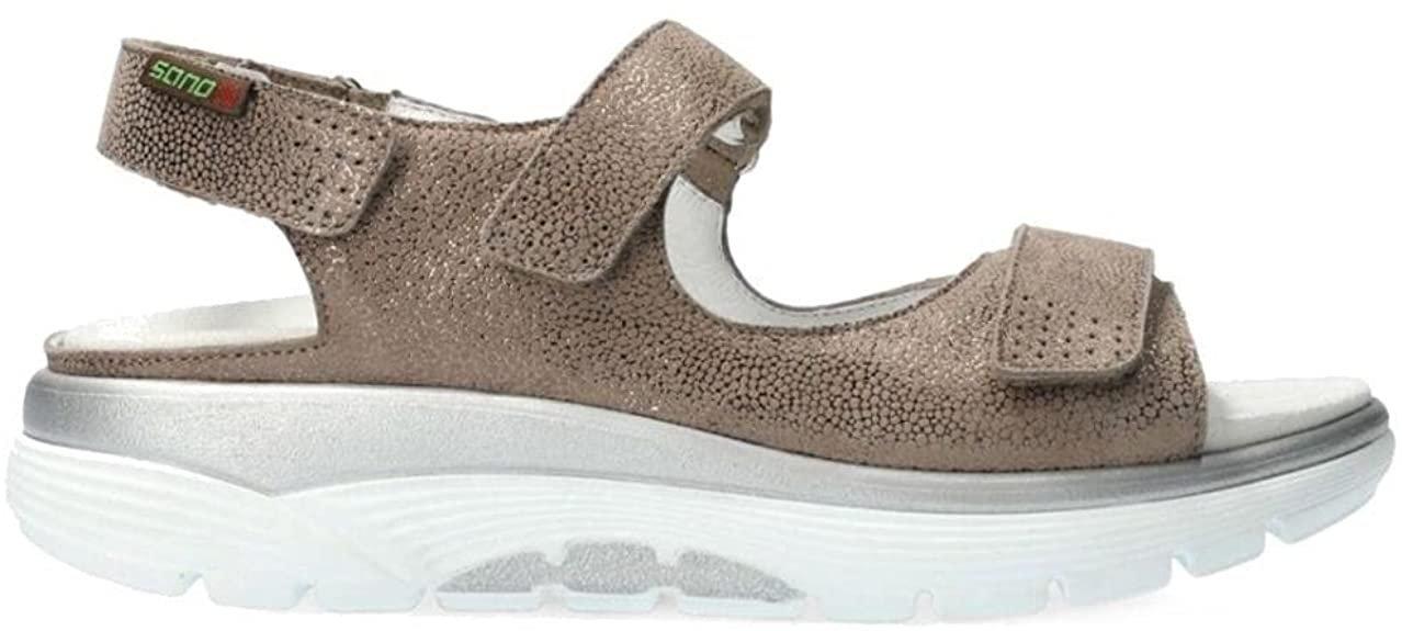 Image of Norine - Leder Sandale Damen Grau 40