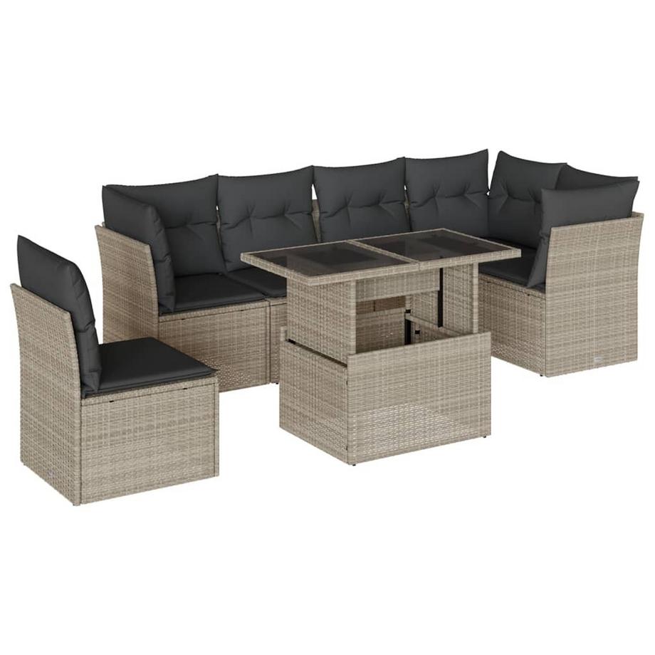 set divano da giardino Polirattan
