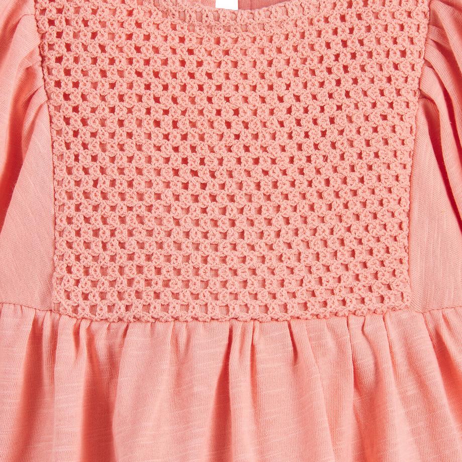 La Redoute Collections  T-shirt blouse avec empiècement en macramé 