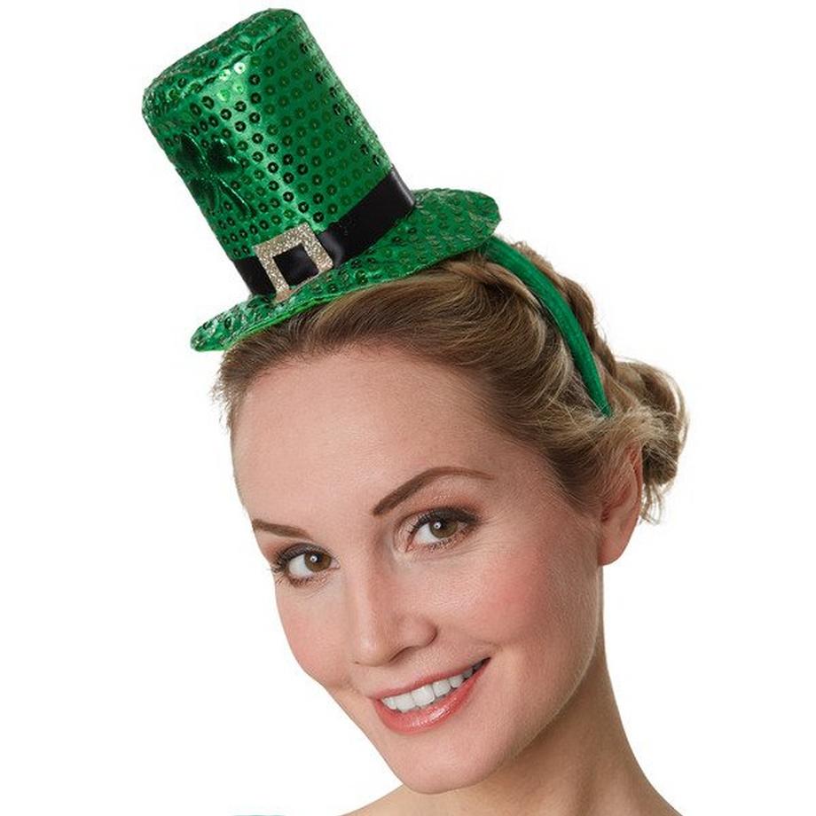 Tectake  Mini-cilindro da Festa di San Patrizio - Trifoglio verde 