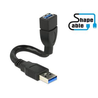 DeLock  0.15m 2xUSB3.0-A câble USB 0,15 m USB 3.2 Gen 1 (3.1 Gen 1) USB A Noir 