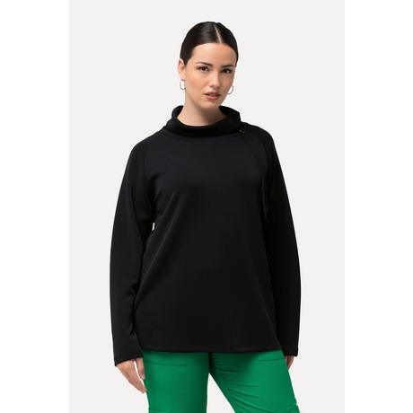 Ulla Popken  Sweatshirt, Modalmix, Stehkragen, Zipper, Langarm 