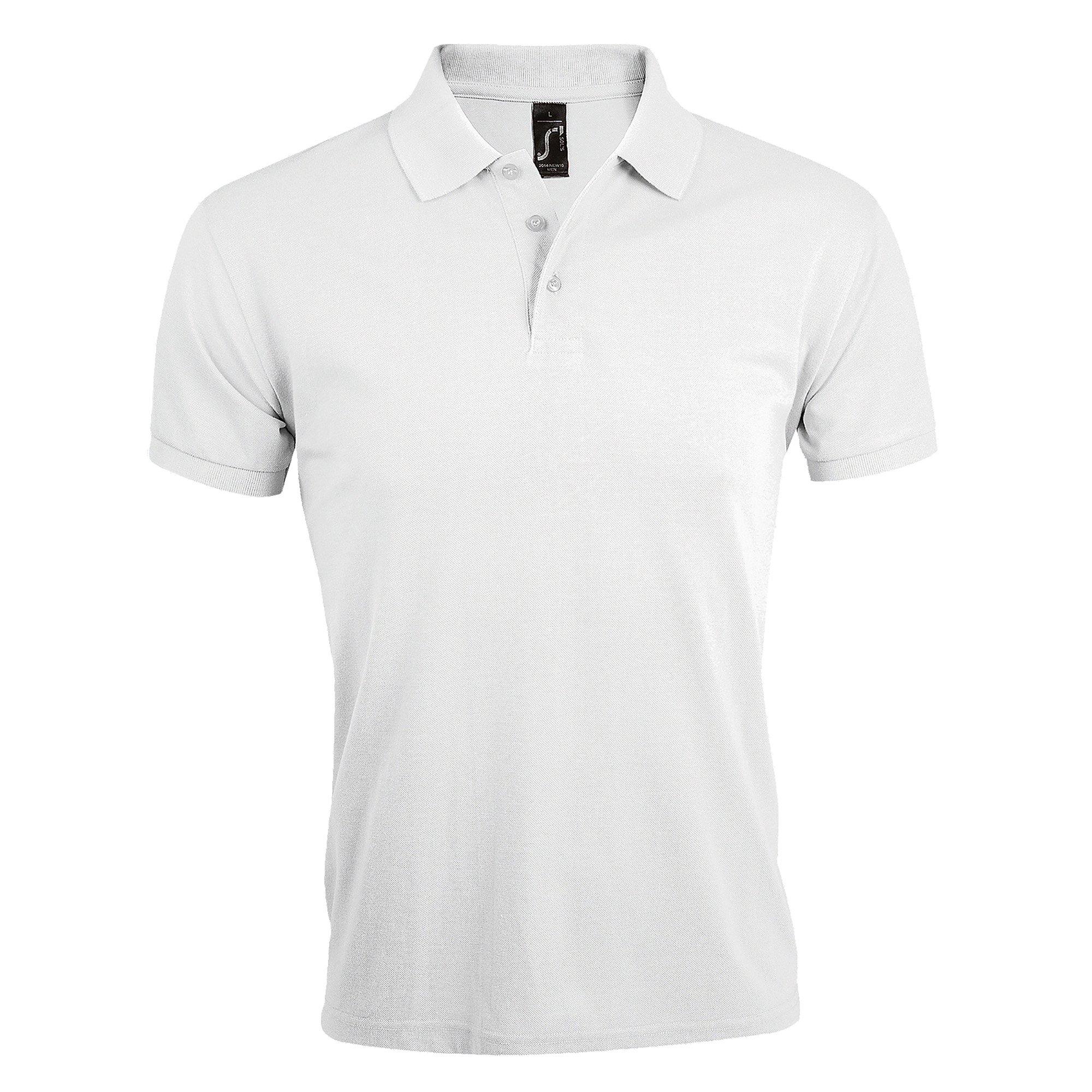 Image of Prime Pique Poloshirt, Kurzarm Herren Weiss XL