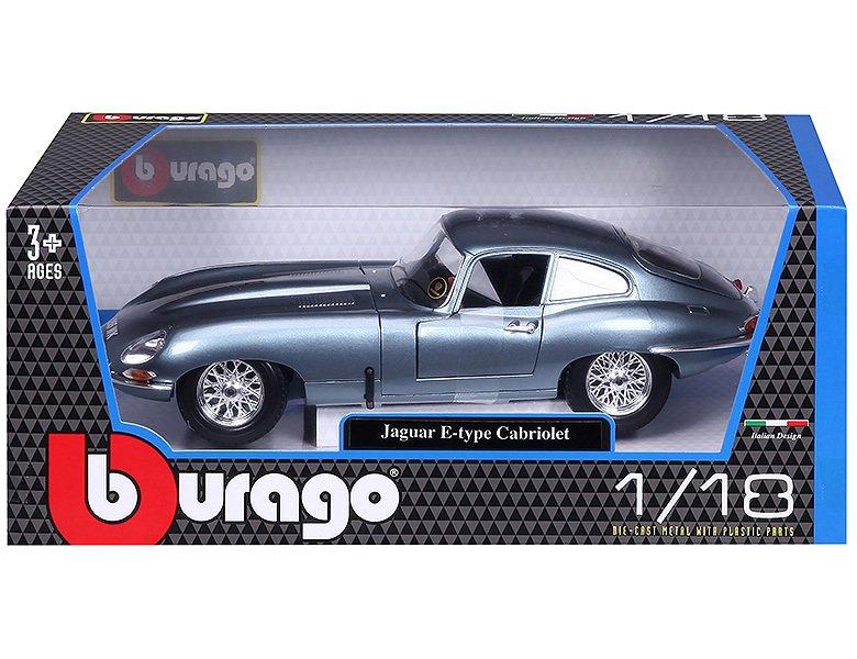 bburago  1:18 Jaguar E-Type Coupe 1961 Blau 