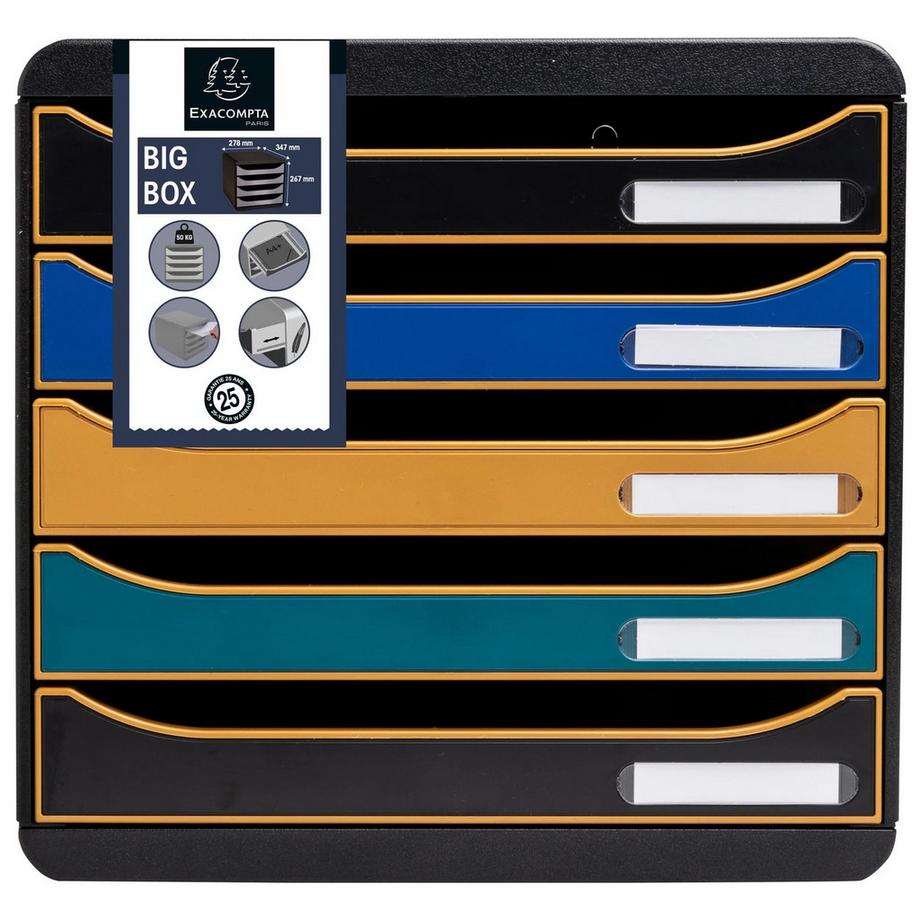 Exacompta Cassettiera Big Box Plus 5 cassetti NeoDeco  
