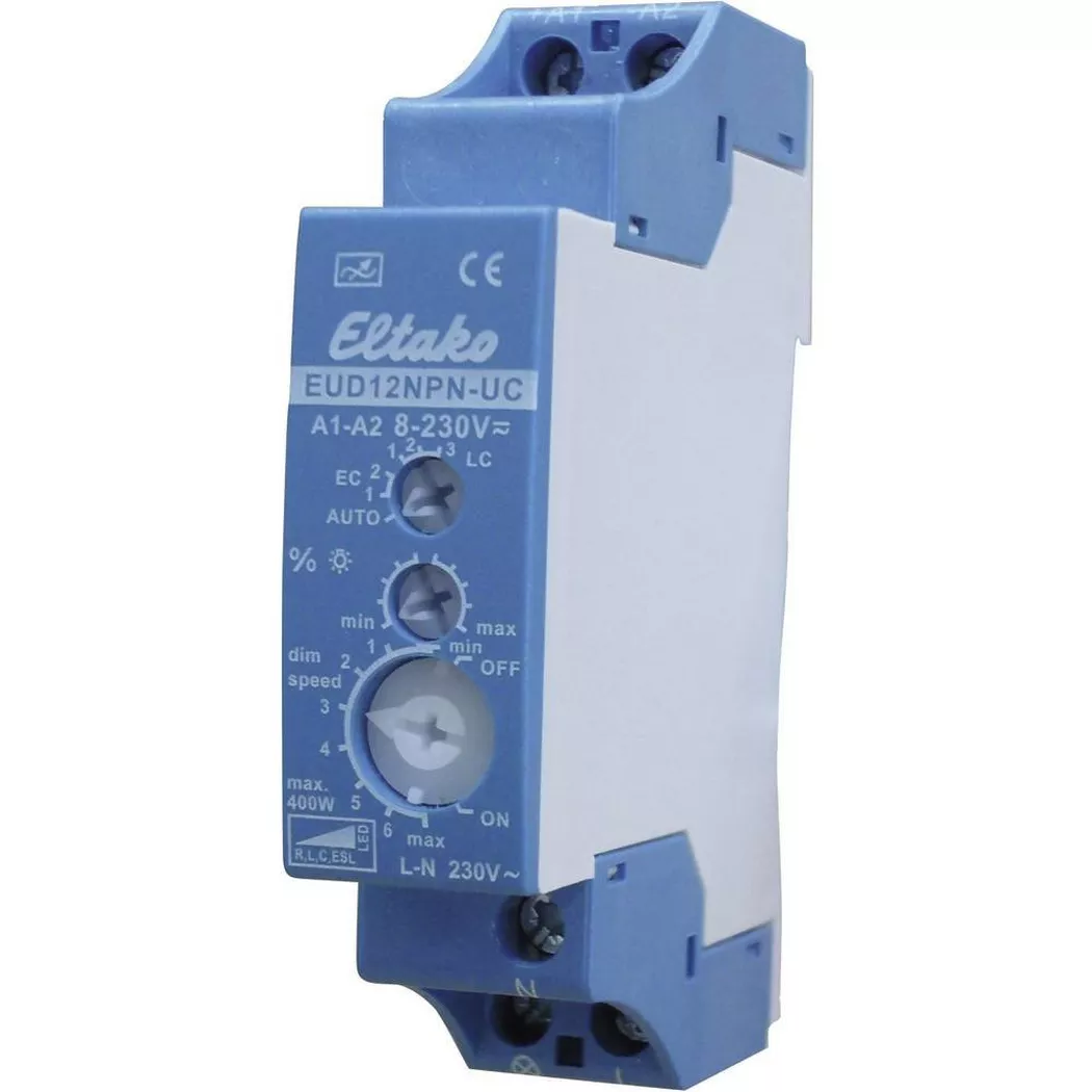 Eltako EUD12NPN-UC DIN-Rail Dimmer for Various Bulb Types Soft-On/Off