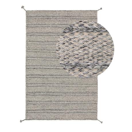 Benuta Tapis fabriqué à partir de matériaux recyclés Rene Gris  