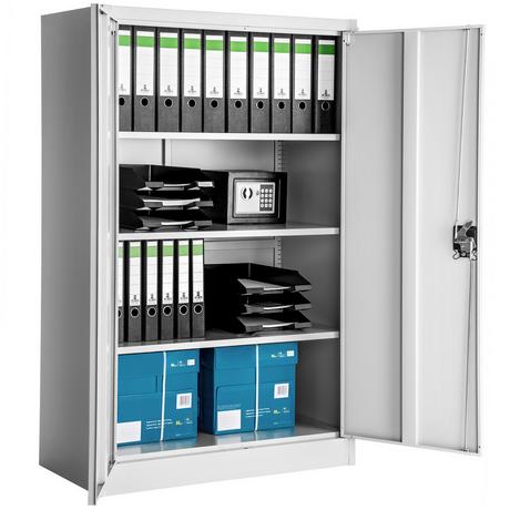 Tectake Aktenschrank mit 4 Böden 140x90x40cm abschliessbar  