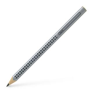 FABER CASTELL FABER-CASTELL Bleistift Jumbo GRIP B 111900 3-eckig, silber  