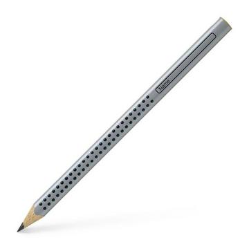 FABER-CASTELL Bleistift Jumbo GRIP B 111900 3-eckig, silber