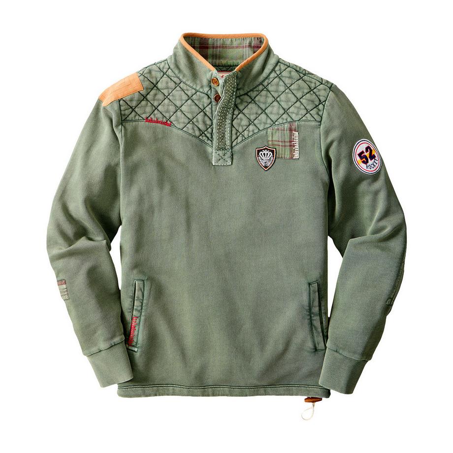 Joe Browns Stehkragen-Sweatshirt mit Aufnähern im Custom-Look  