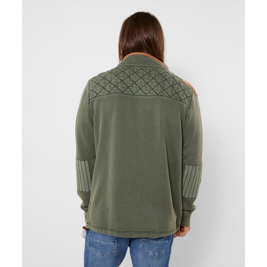Joe Browns Stehkragen-Sweatshirt mit Aufnähern im Custom-Look  