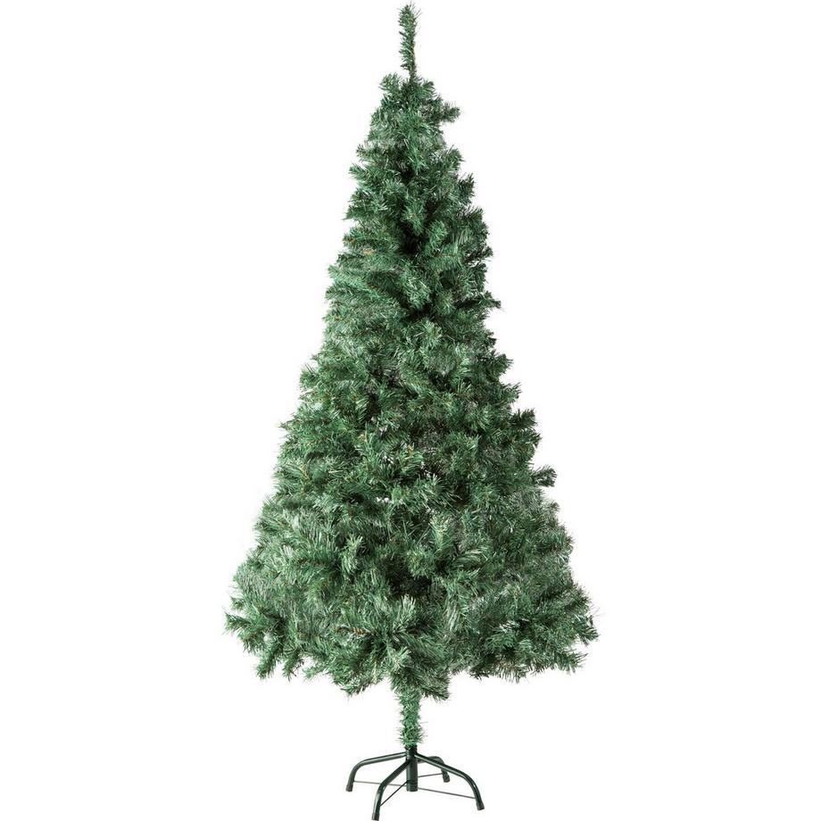 Tectake Albero di Natale artificiale verde con sostegno in metallo  
