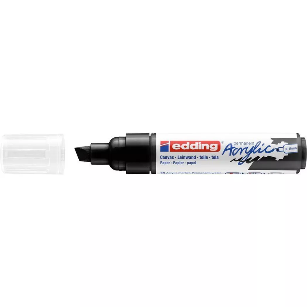 edding 5000 Acrylic Marker Broad Black 4-5000901