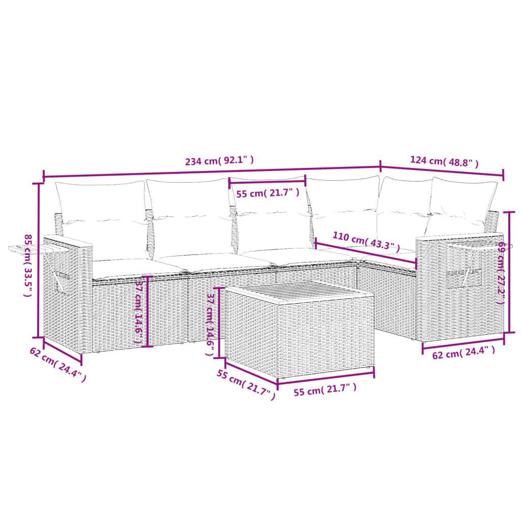 VidaXL Garten sofagarnitur poly-rattan  