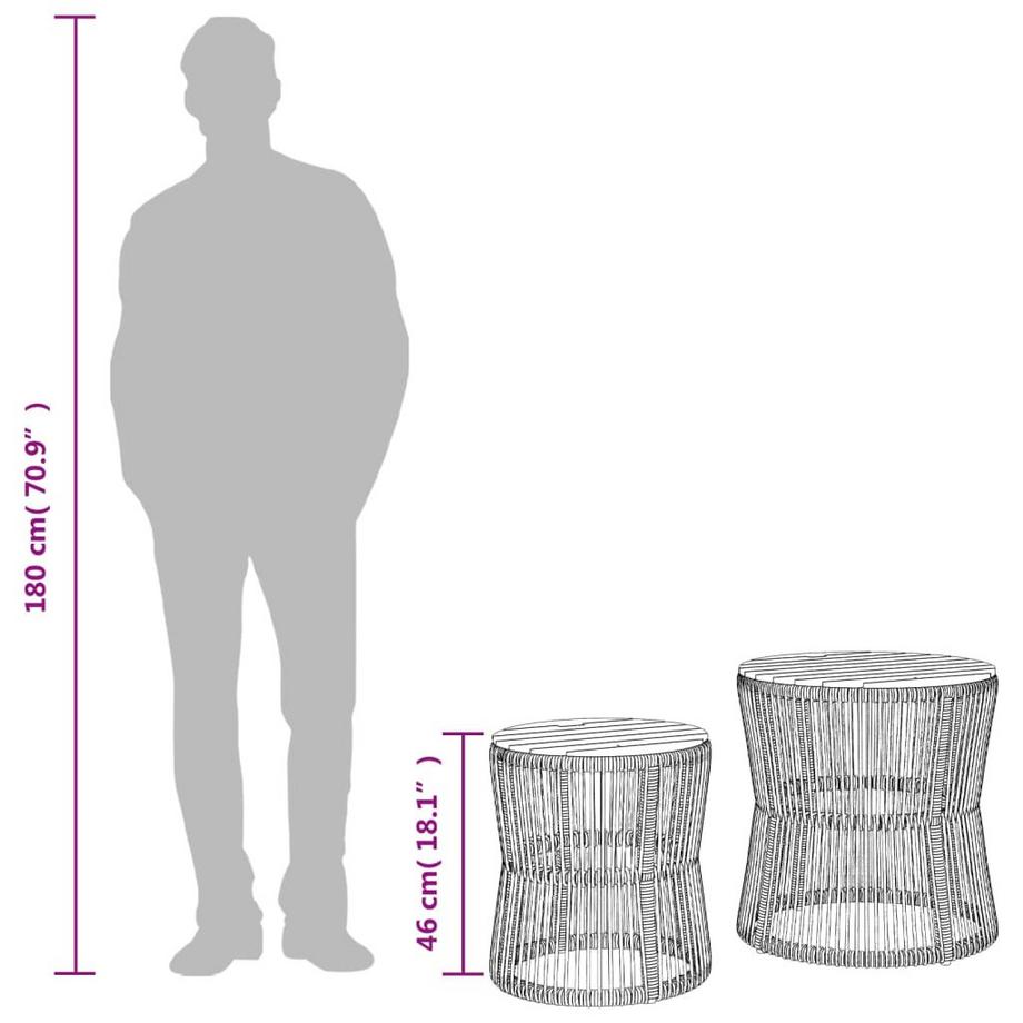 VidaXL Table d’appoint de jardin  