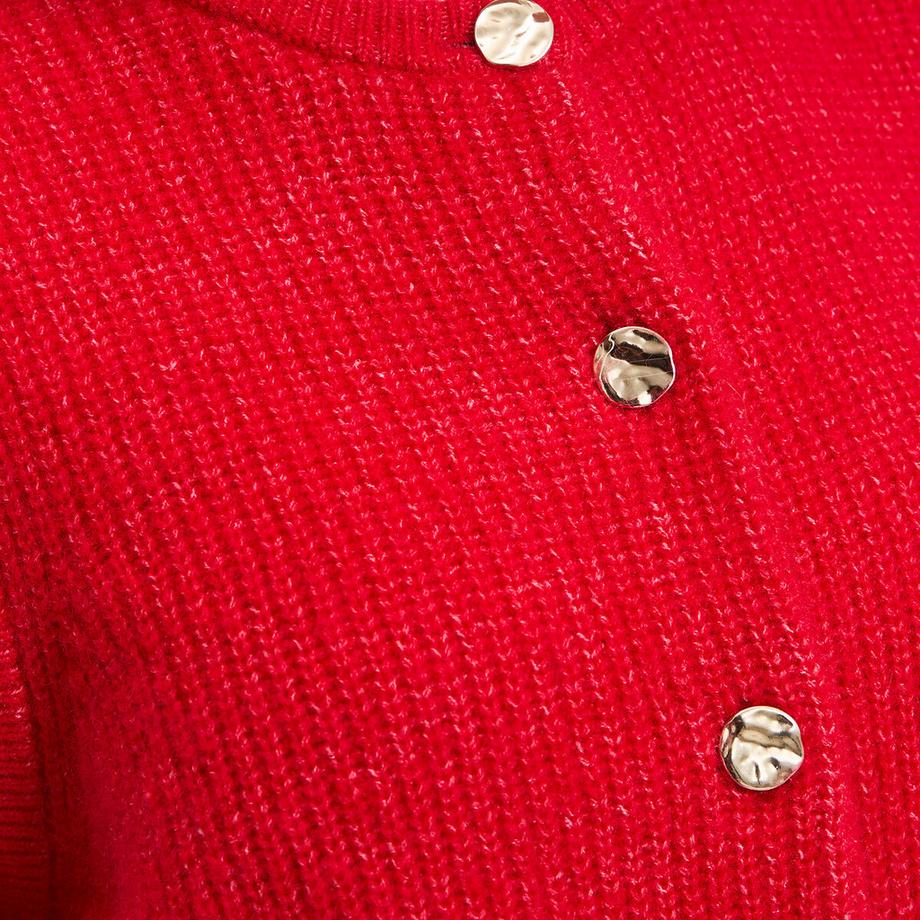La Redoute Collections Cardigan Boutonné Maille Épaisse Sans Manches Col Rond  