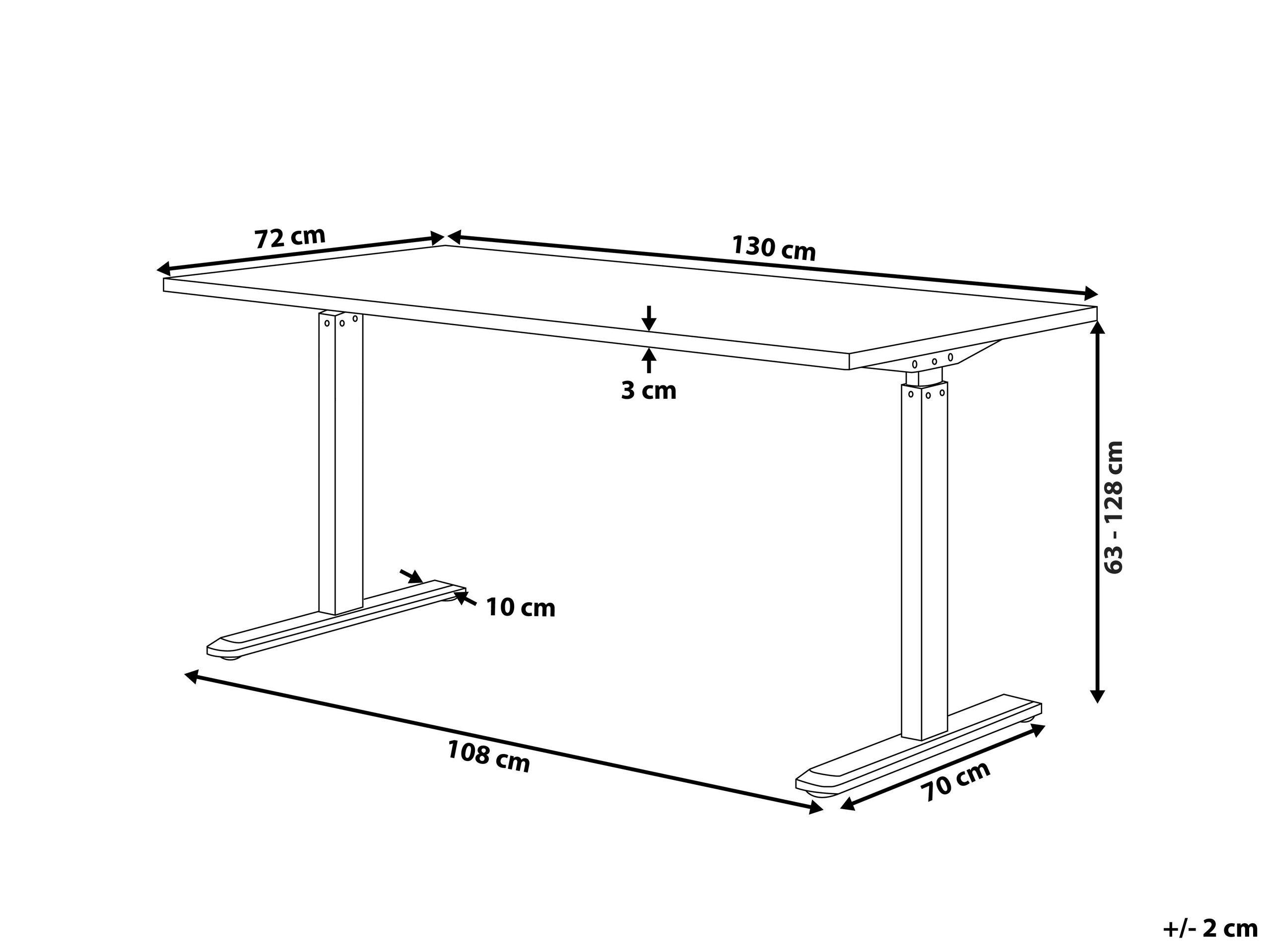 Beliani Schreibtisch aus Spanplatte Modern DESTIN  