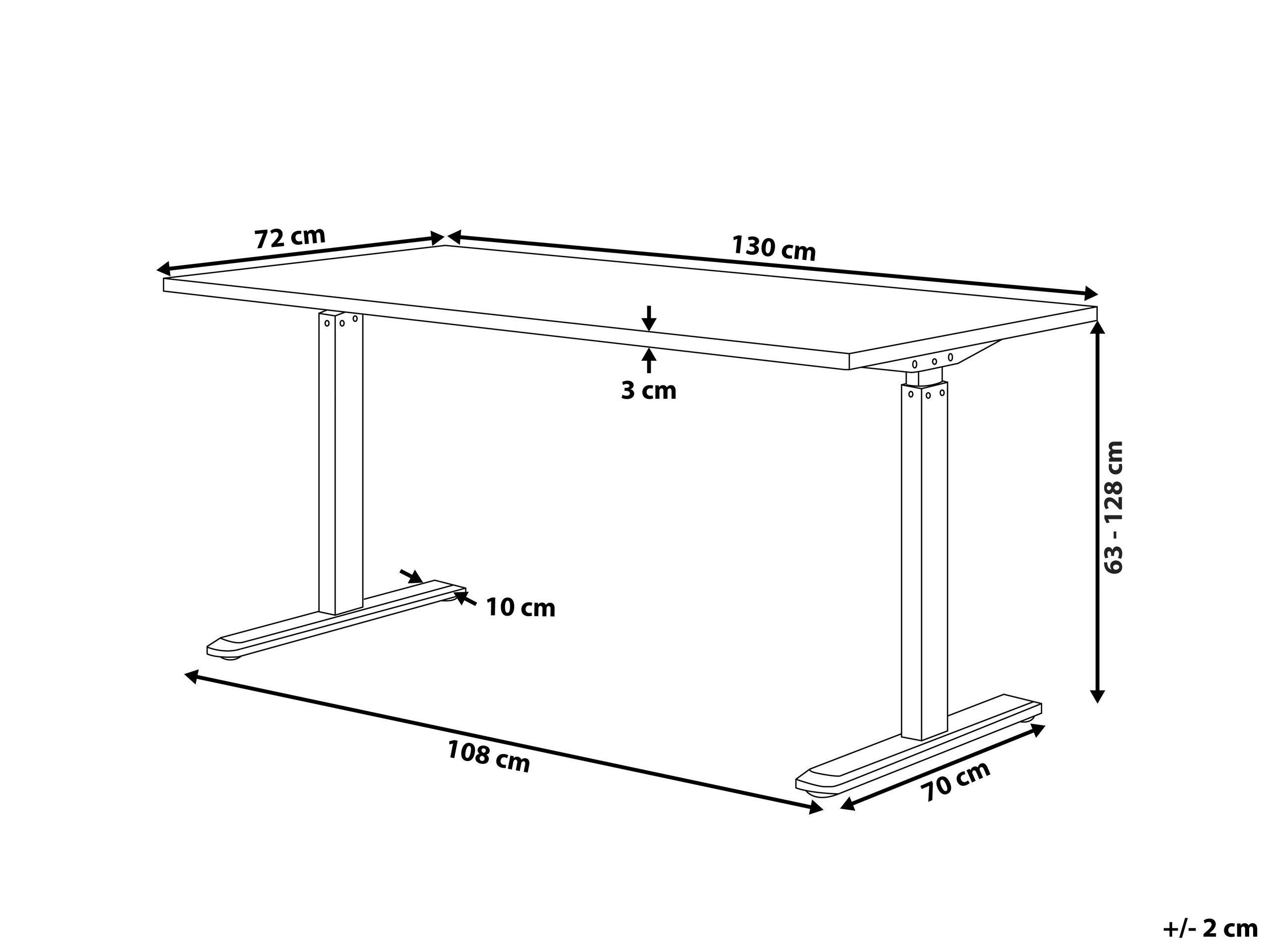 Beliani Table de bureau en Panneau de particules Moderne DESTIN  