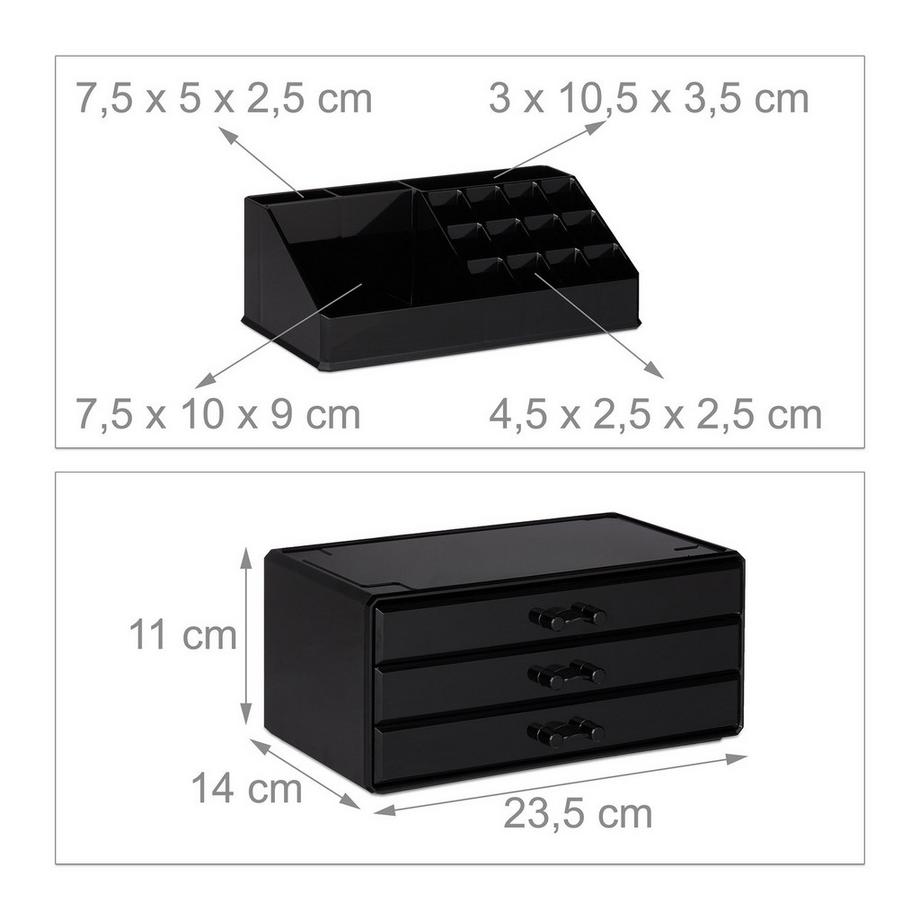 B2X  Make-up-Aufbewahrung mit 3 Schubladen 