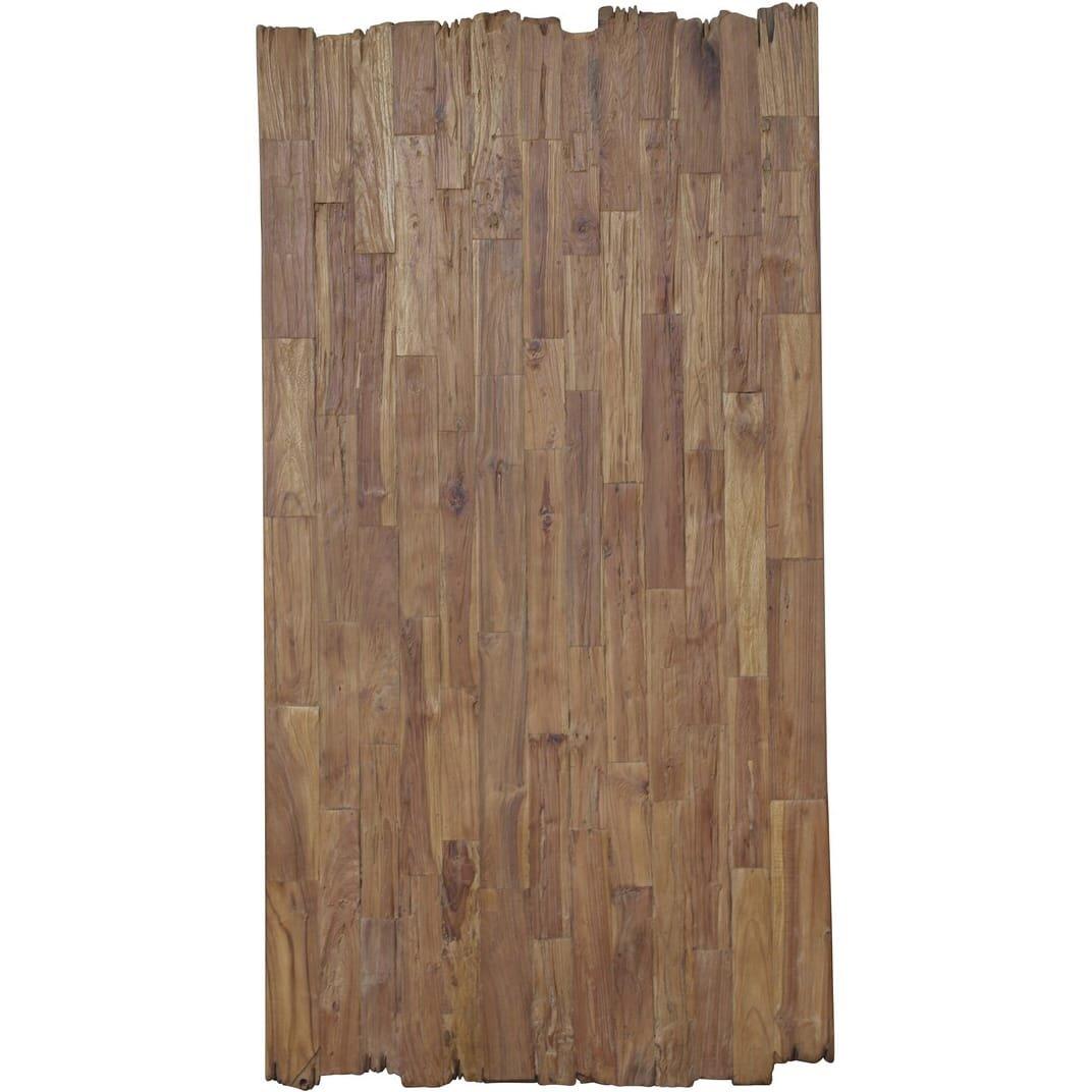 mutoni Tavolo 200x100 cm - teak naturale riciclato - metallo argento antico  