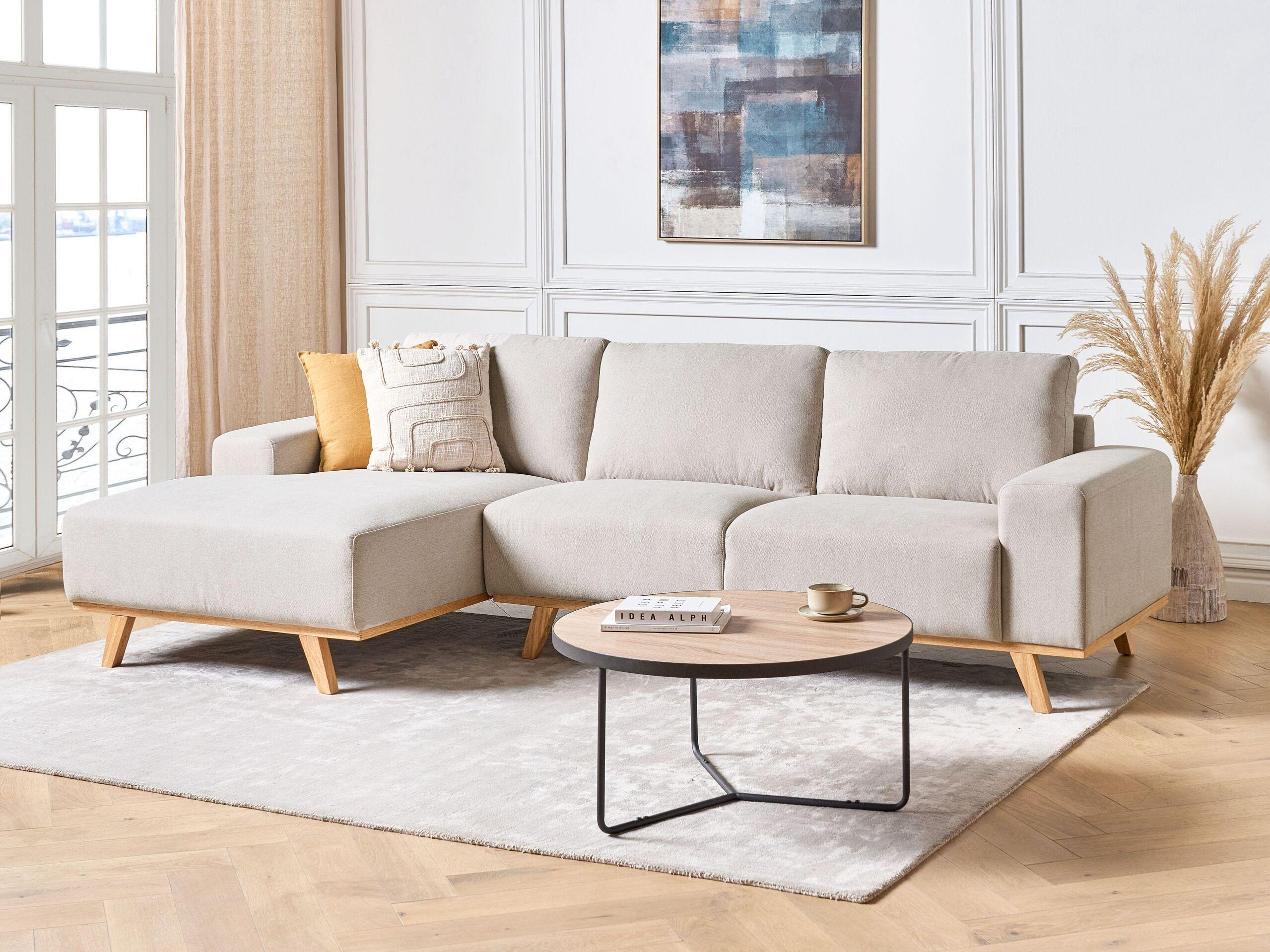 Beliani Ecksofa aus Polyester Modern NORA  