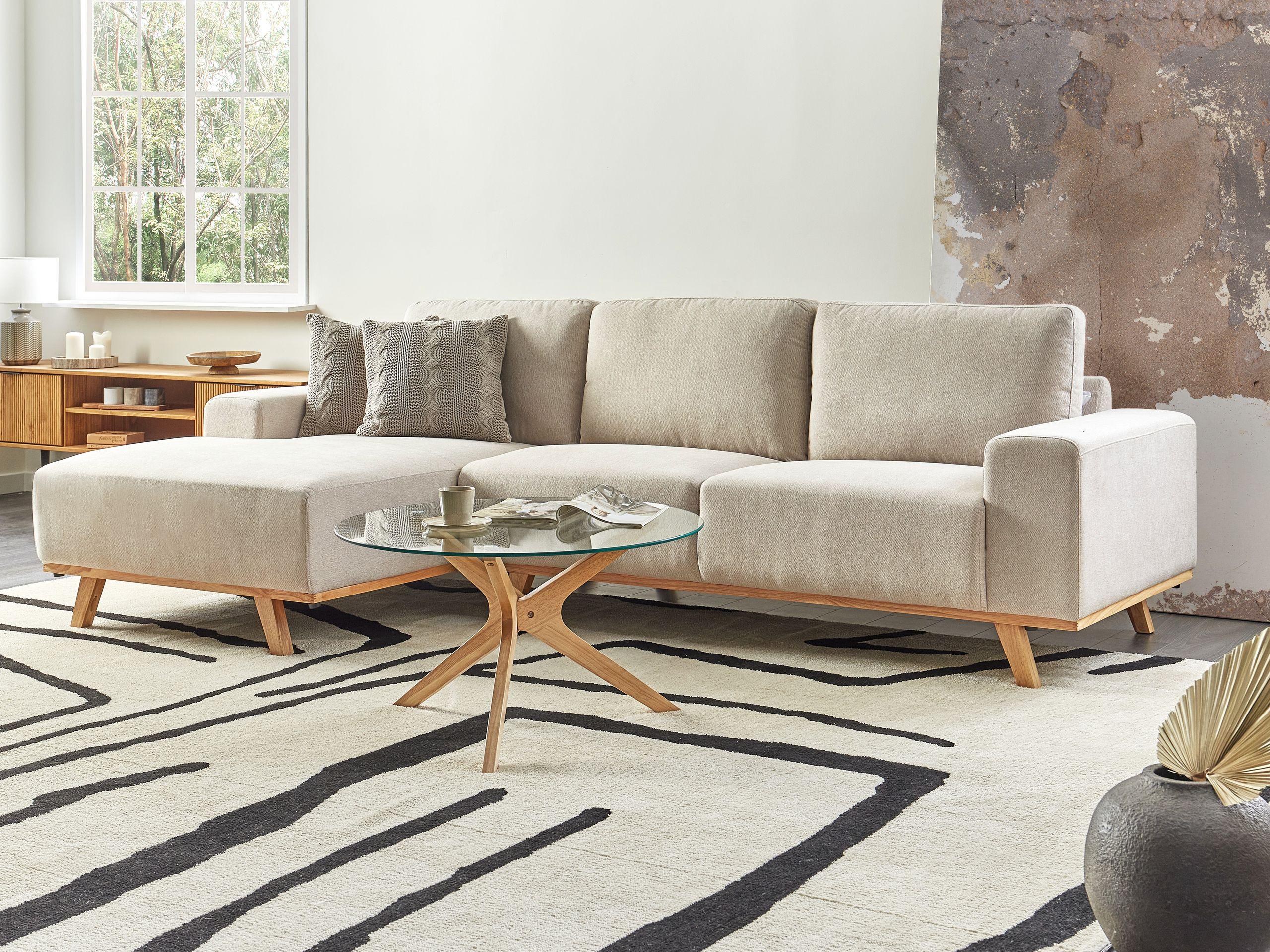 Beliani Ecksofa aus Polyester Modern NORA  