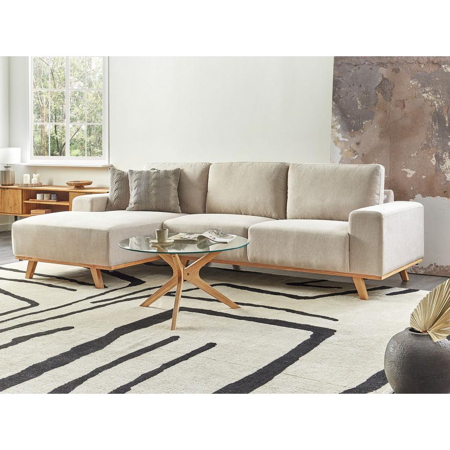 Beliani Ecksofa aus Stoff  NORA  