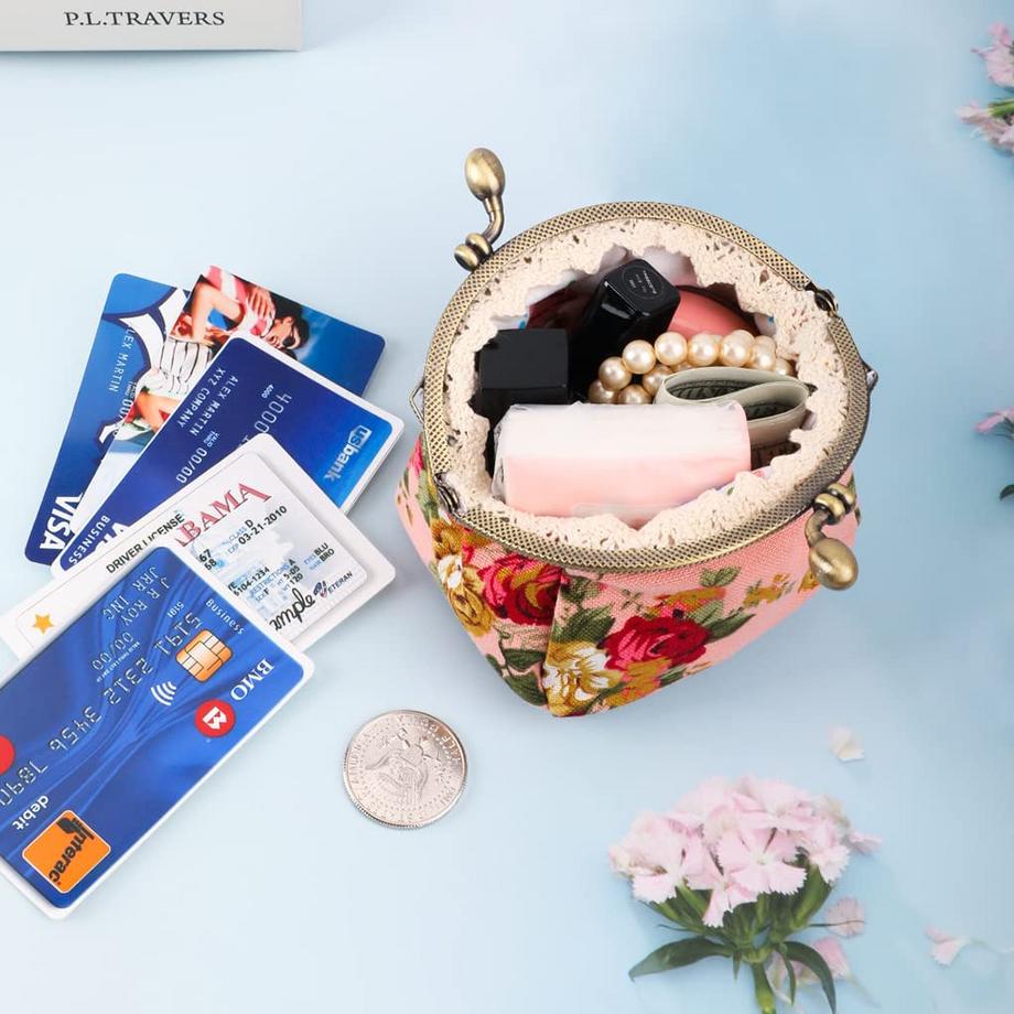 Only-bags.store Portamonete floreale retrò  