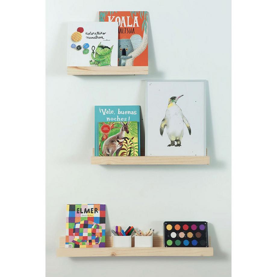 Calicosy Wandregal aus massiver Kiefer - L60 x H7 cm  