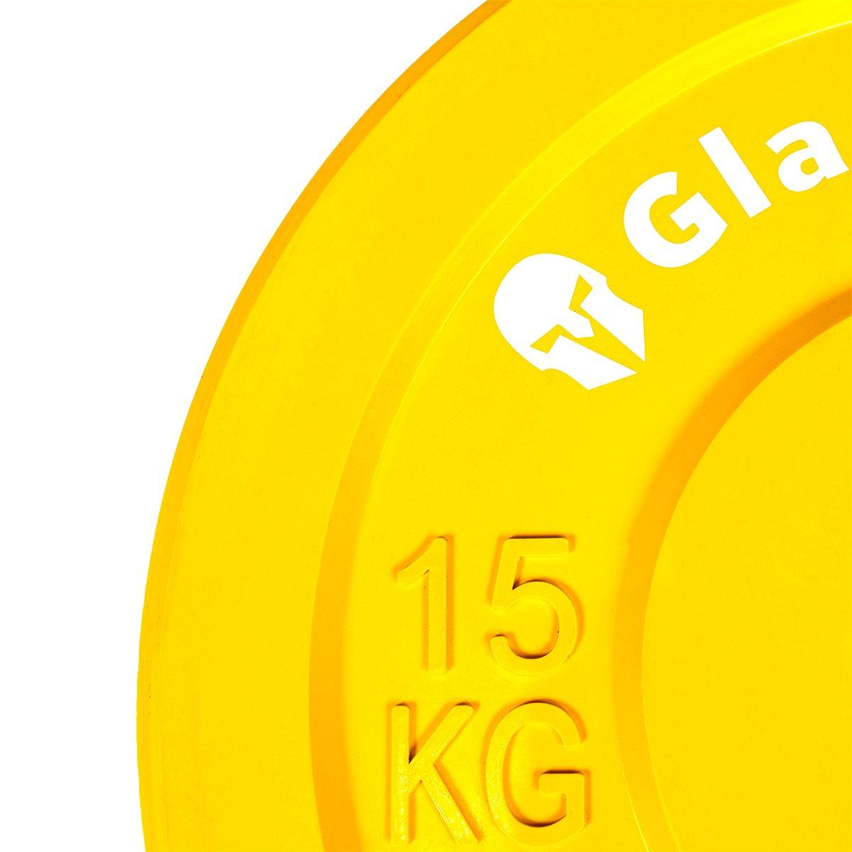 GladiatorFit  Olympische Scheibe gummifarbig "Bumper Plate" Ø 51mm 