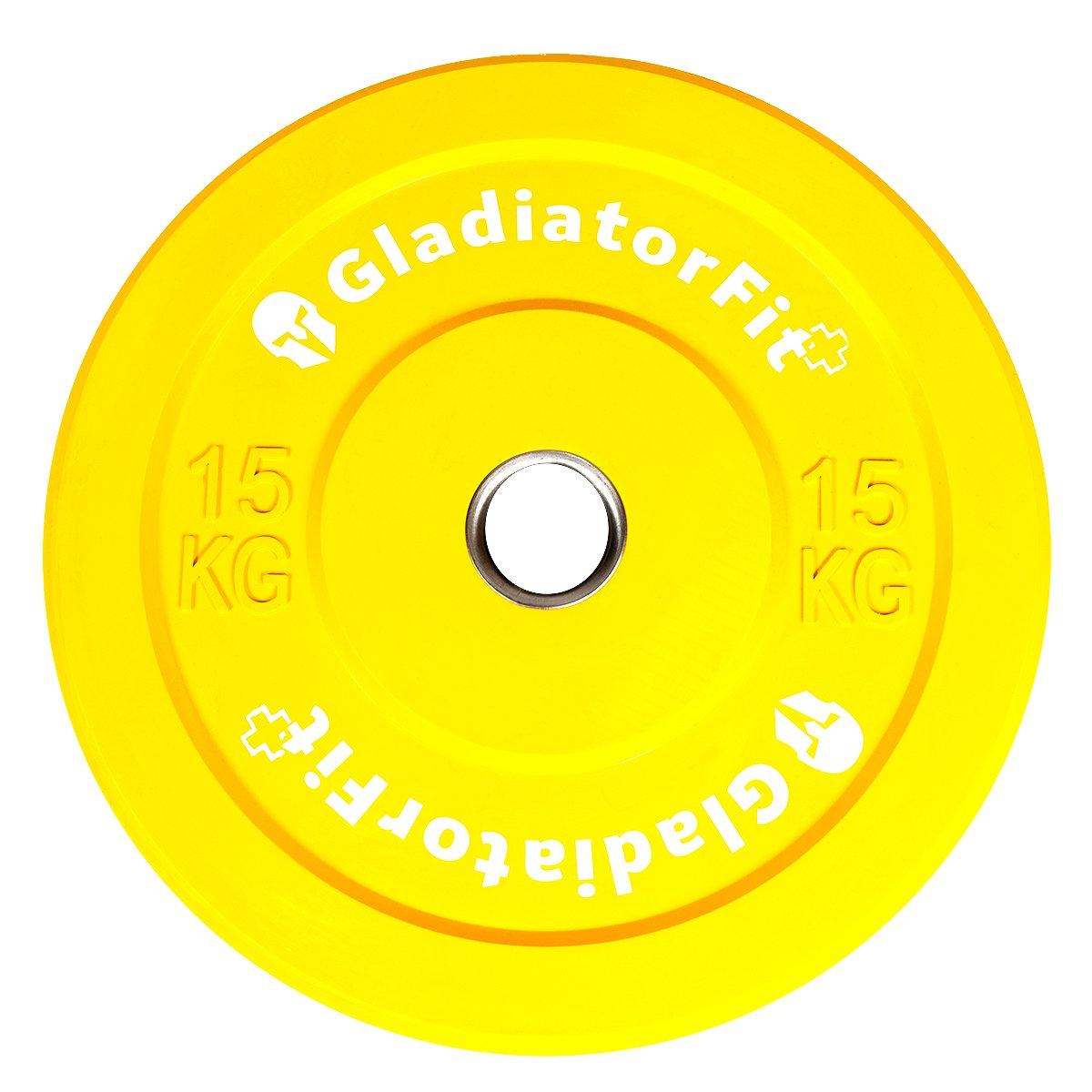 GladiatorFit  Disco olimpico in gomma colorata "Bumper Plate" Ø 51 mm 