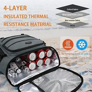 Only-bags.store Zaino termico isolato impermeabile grande zaino da picnic borsa pranzo leggera zaino  