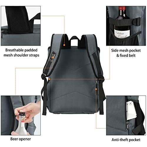 Only-bags.store Zaino termico isolato impermeabile grande zaino da picnic borsa pranzo leggera zaino  