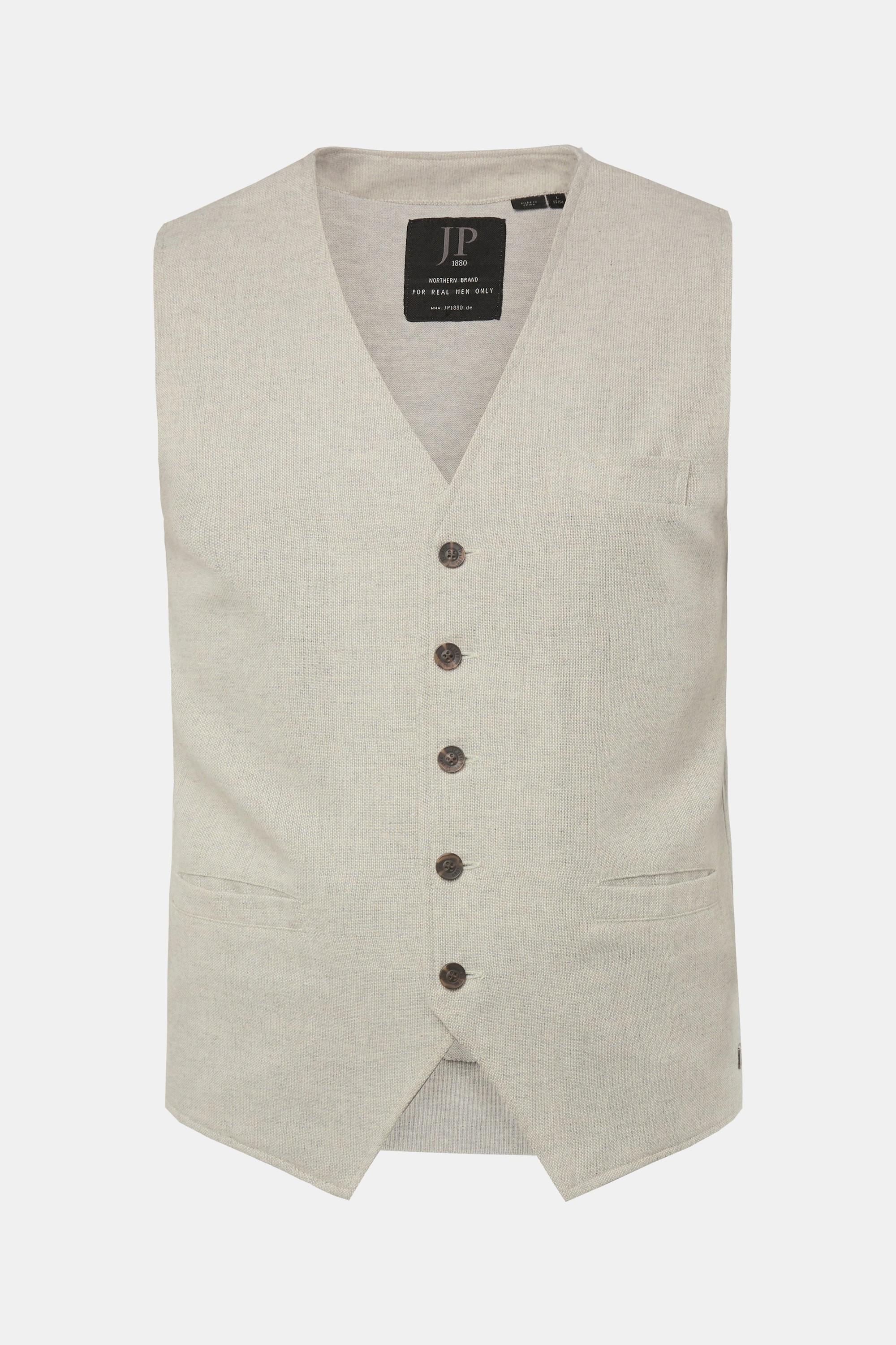 JP1880 Gilet in tweed tradizionale misto lana motivo sale e pepe schiena in maglia  