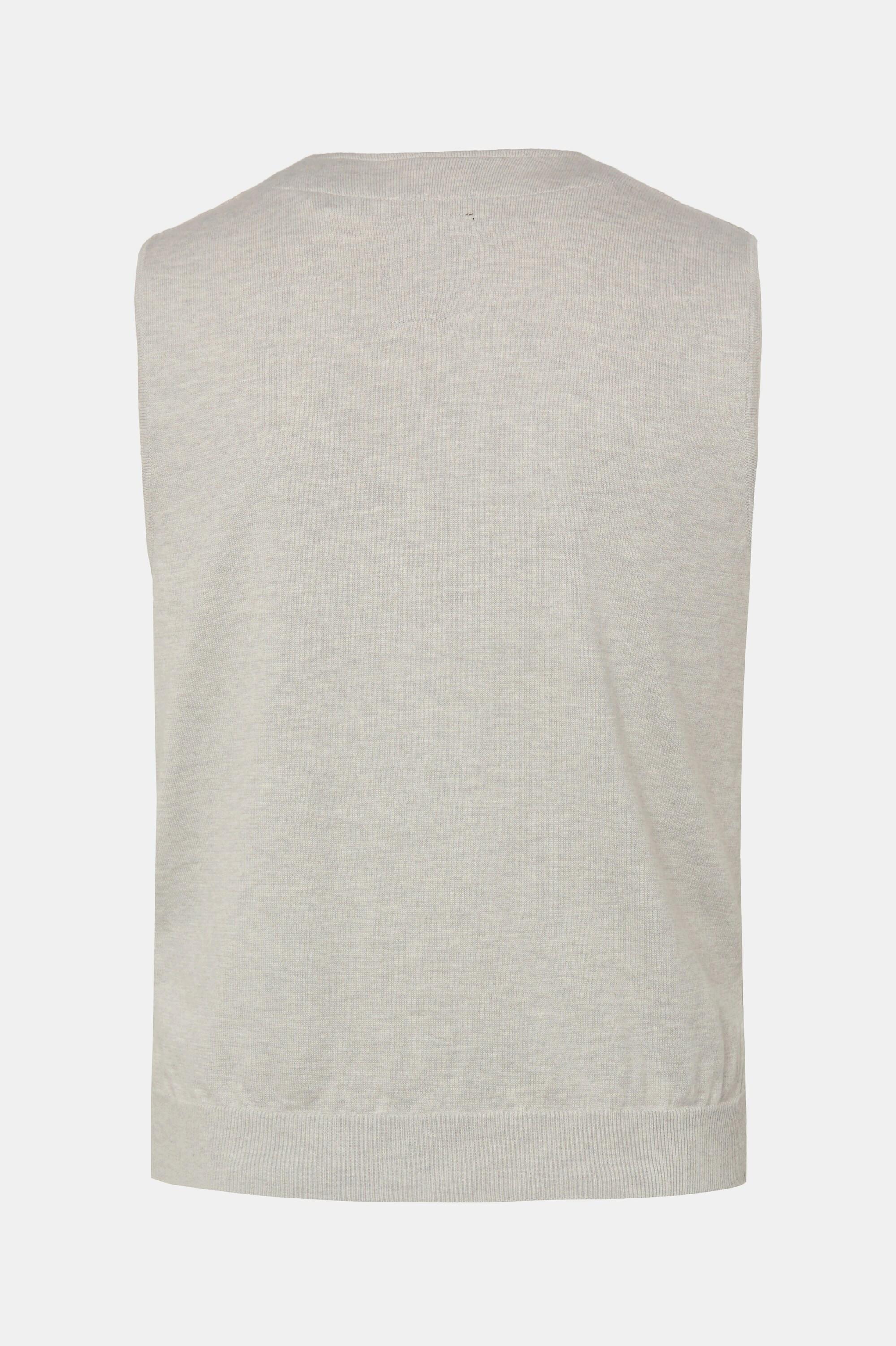 JP1880 Gilet in tweed tradizionale misto lana motivo sale e pepe schiena in maglia  