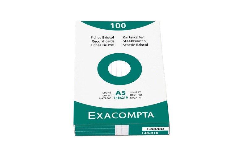 Exacompta EXACOMPTA Karteikarten liniert A5  