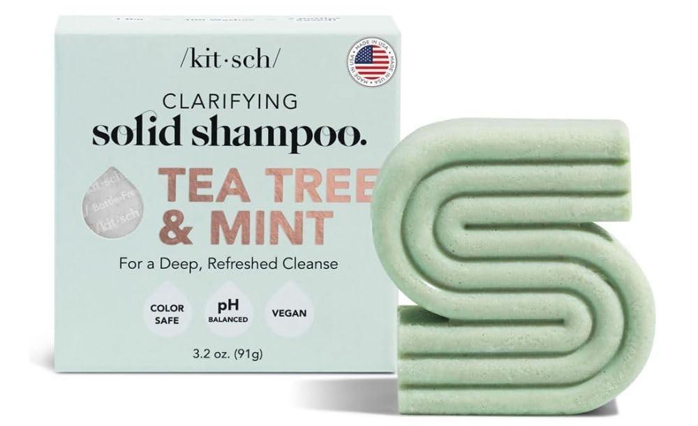 Kitsch  Barre de shampooing Arbre à thé et menthe 