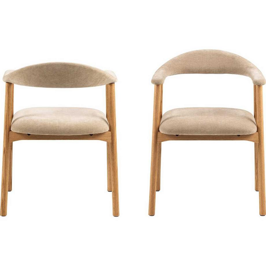 mutoni Chaise avec accoudoirs Lando beige (1 pièce)  