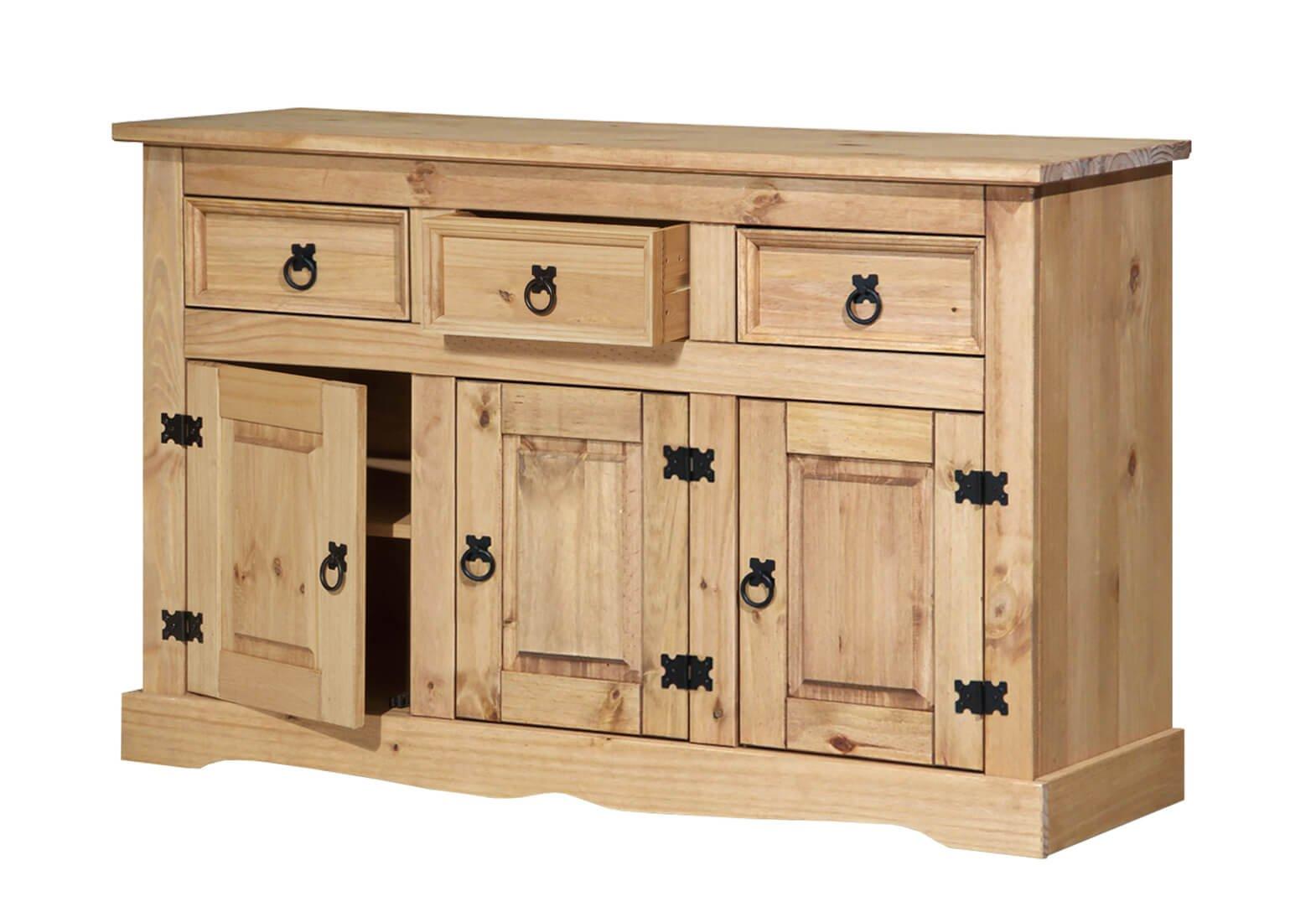 mutoni Buffet en pin massif 132x44x84  