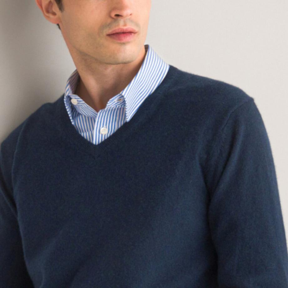 La Redoute Collections Pull col V en cachemire  