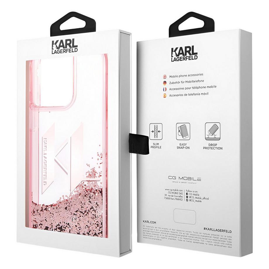 KARL LAGERFELD  Hülle iPhone 14 Pro Floating KL Glitter 