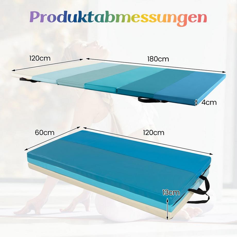 Northix  Tappetino da ginnastica pieghevole con maniglie 
