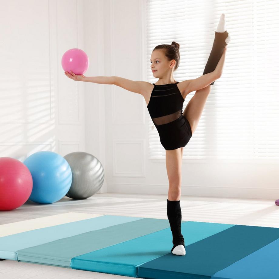 Tappetino da ginnastica pieghevole con maniglie