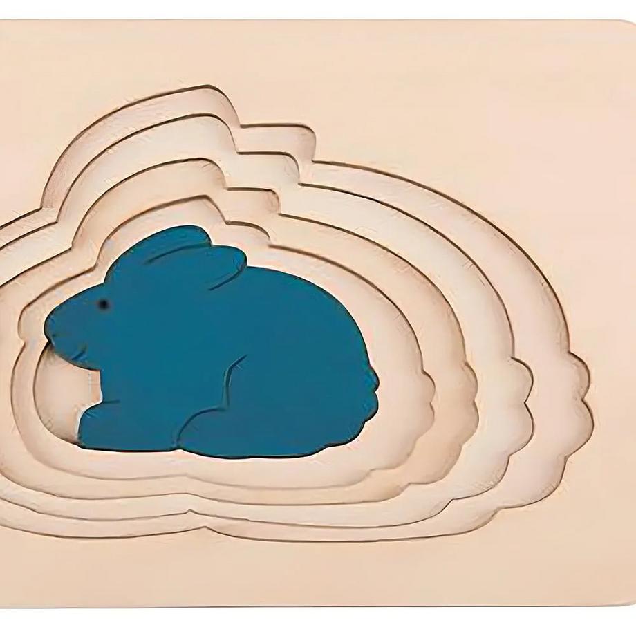 Hape  Puzzle Fünf Hasen (6Teile) 