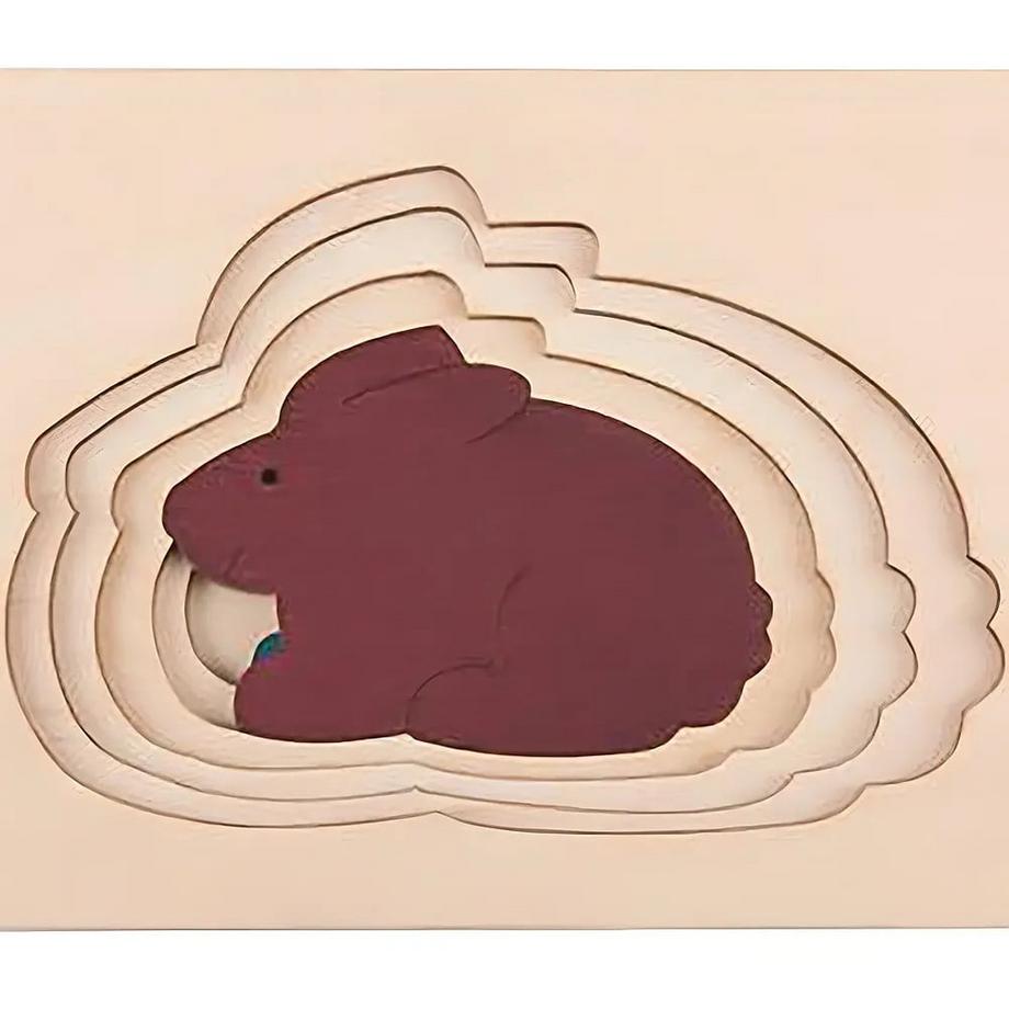 Hape  Puzzle Fünf Hasen (6Teile) 