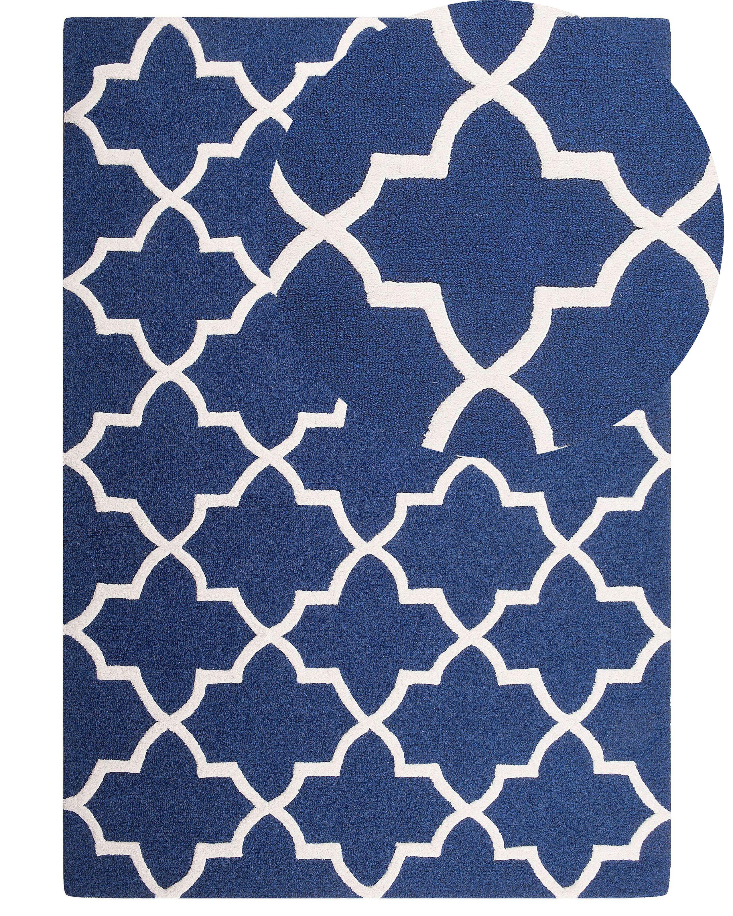 Beliani Tapis en Laine Moderne SILVAN  