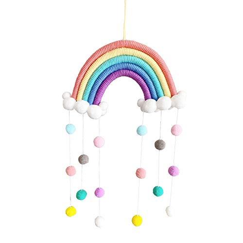 Image of Makramee Regenbogen Wandbehang Home Decoration Boho Room Decor Handgewebte Tapisserie Kinder Wand Makramee Regenbogen Wandbehang Home Decoration Boho Room Decor Handgewebte Tapisserie Kinder Wand